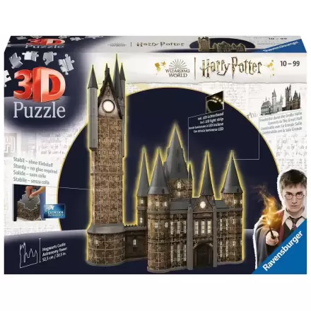 Harry Potter 3D Puzzle Hogwarts Castle: Astronomy Tower - Night Edition (540 Piese) poza produsului