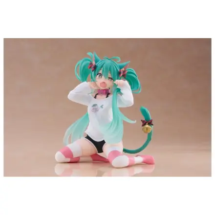 Hatsune Miku Statuie PVC Figurina draguta pentru birou Hatsune Miku Cat Ear T-Shirt Ver. 13 cm poza produsului