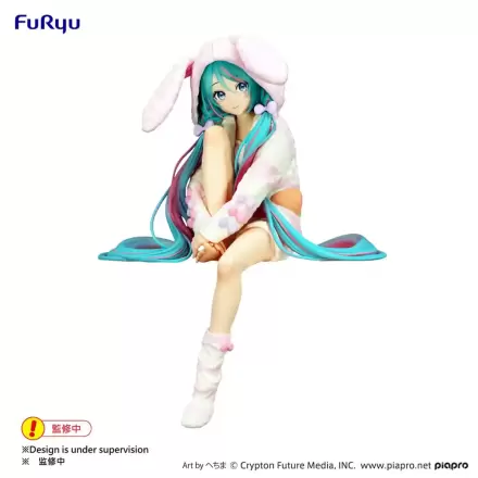 Statuie PVC Opritor de Tăiței Hatsune Miku Urechi de Iepure Glugă Pijama 14 cm termékfotója