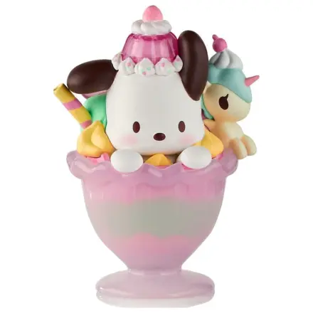 Hello Kitty & Friends Window Box Figurina Fast Food Pochacco Pink Unicorn Sundae 9 cm poza produsului