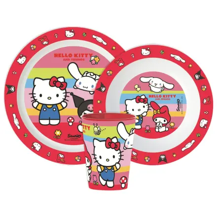 Hello Kitty And Friends Set vesela, Micro Plastic Set, cu o cană de 260 ml poza produsului