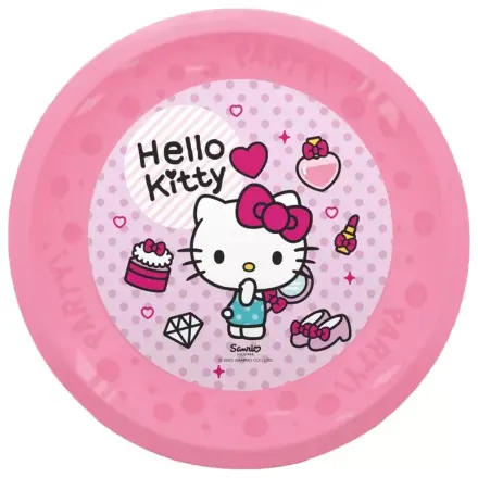 Hello Kitty Fashion micro premium plastic flat farfurie set de 4 piese 21 cm poza produsului