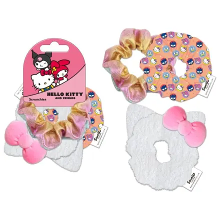 Hello Kitty Hair Accessories Scrunchies 3 bucati poza produsului