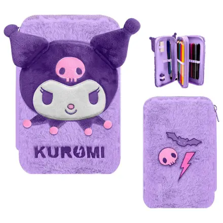 Hello Kitty and Kuromi Plush Two-Story Astucci de creion umplute poza produsului