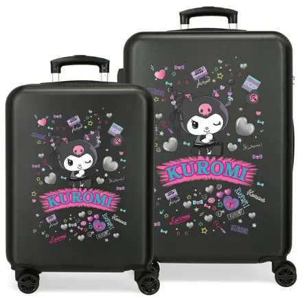 Set 2 trollere Hello Kitty Kuromi Retropop ABS, 55/65cm poza produsului