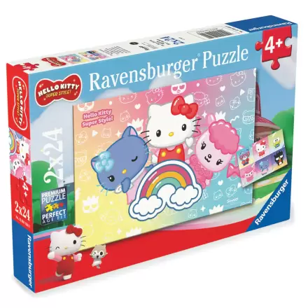 Hello Kitty puzzle 2x24 piese poza produsului