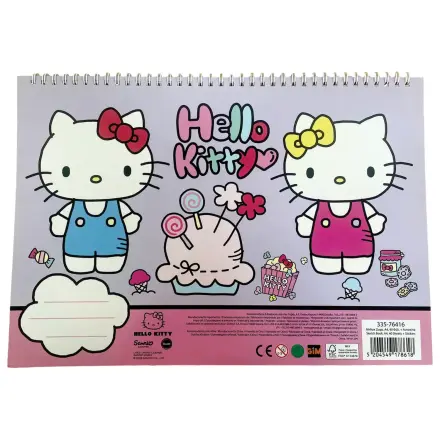 Hello Kitty World A/4 spiral sketchpad 40 coli cu stickere poza produsului