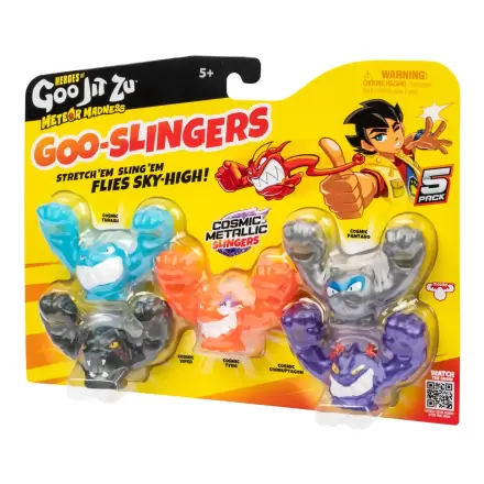 Heroes of Goo Jit Zu Meteor Madness Stretch Figures Set de 5 Goo Slingers Cosmic Metallic Slingers 5 cm poza produsului