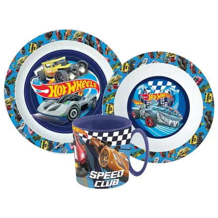 Hot Wheels Blue Fire set de cină, set din micro plastic cu cană poza produsului