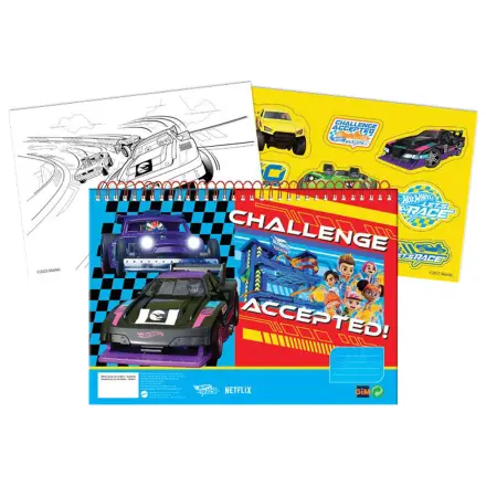 Hot Wheels Challenge A/4 Spiral Sketchbook 40 coli cu Stickere poza produsului