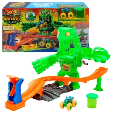 Hot Wheels Monster Trucks Mutant Chaos Monster Takedown Set de joaca poza produsului