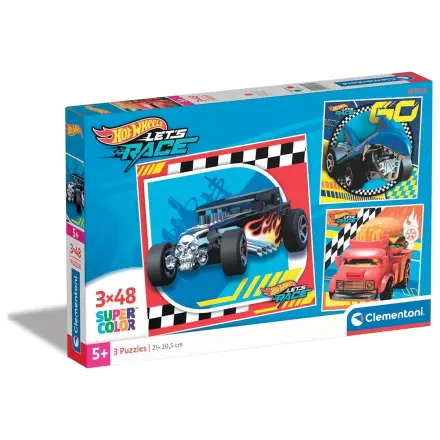 Hot Wheels puzzle 3x48 piese poza produsului