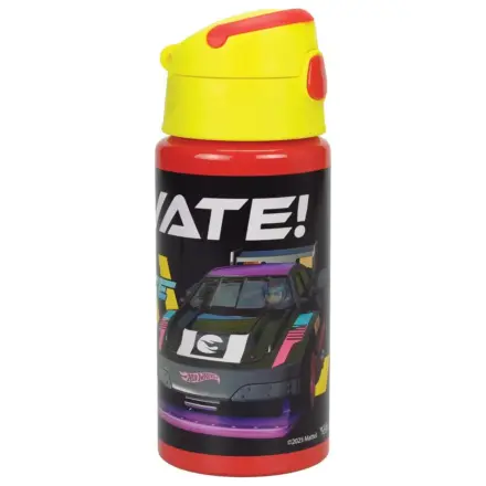 Hot Wheels Race sticla din aluminiu cu pai si agatatoare 500 ml poza produsului