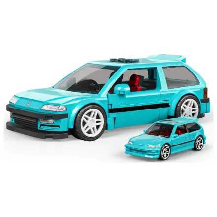 Hot Wheels Speed Series Mattel Brick Shop Set de constructie 1/32 Custom ’90 Honda Civic EF poza produsului