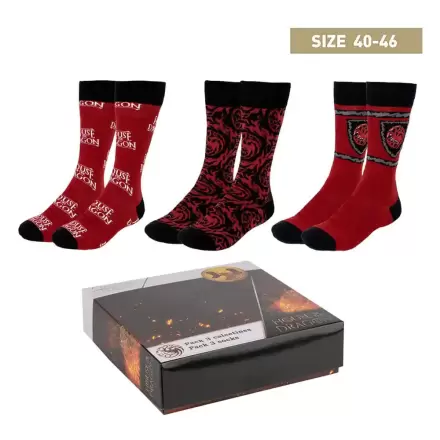 House of the Dragon Șosete Set de 3 perechi 40-46 poza produsului
