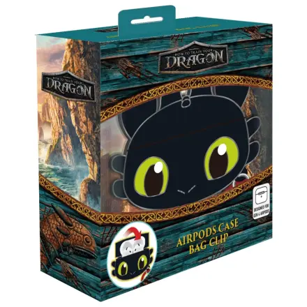 How to Train Your Dragon Toothless 3D Foam Carcasa AirPods cu spuma si prindere tip cleste, clip pentru geanta poza produsului