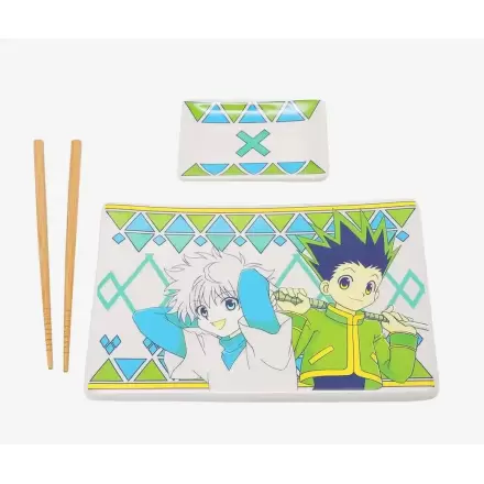 Set de sushi din ceramică Hunter x Hunter cu bețișoare Gon & Killua termékfotója