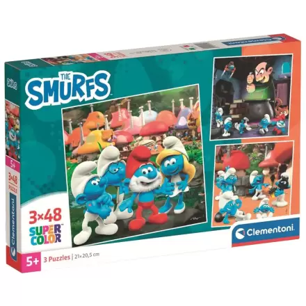 The Smurfs puzzle 3x48 piese poza produsului
