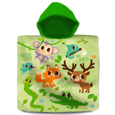 Into the Forest bumbac poncho prosop poza produsului