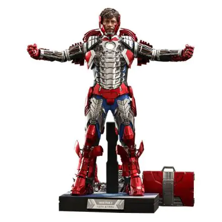 Figurină de acțiune de colecție Iron Man 2 Movie Masterpiece 1/6 Tony Stark (Mark V Suit Up Version) Deluxe 31 cm poza produsului