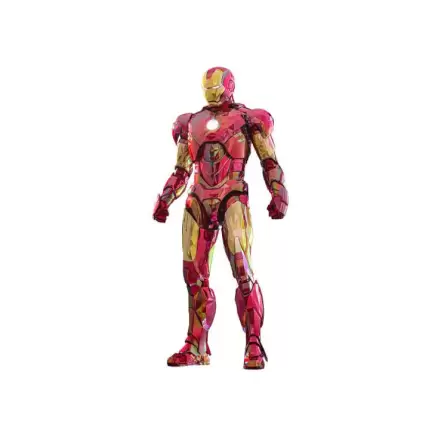 Figurină de acțiune turnată sub presiune de colecție film Iron Man la scară 1/6 Iron Man Mark VI (Fractal Armor) Hot Toys Exclusive 33 cm poza produsului