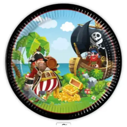 Island Pirates, Pirate farfurii de hârtie 8 buc 23 cm FSC poza produsului