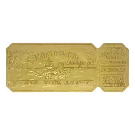 Jaws Replica 1/1 50th Anniversary Regatta Ticket Placat cu aur de 24k poza produsului