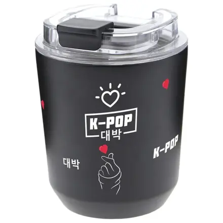 K-Pop Black cana termica 280ml poza produsului