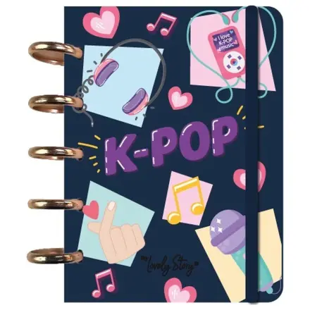 K-Pop Dark Blue Caiet A6 poza produsului