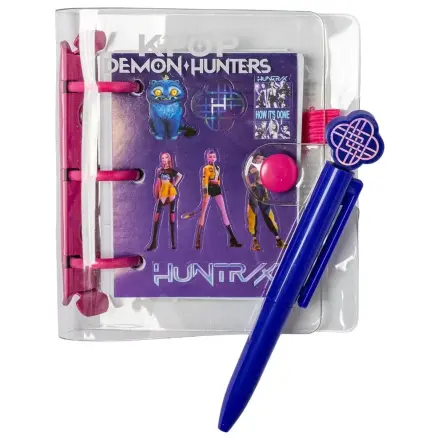 K-pop Demon Hunters Mini Notes violet cu pix si abtibilduri poza produsului