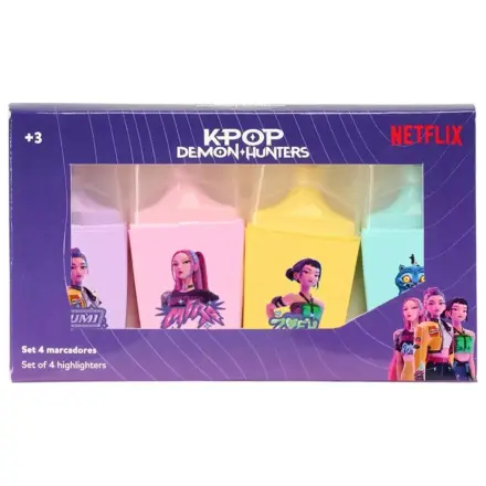 K-pop Demon Hunters Stars mini highlighter set 4 bucati poza produsului