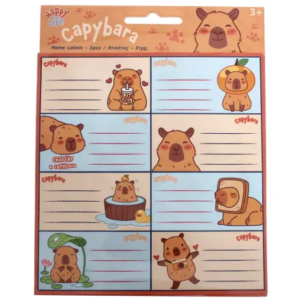 Capybara Happy Life etichete caiet, 16 bucati poza produsului