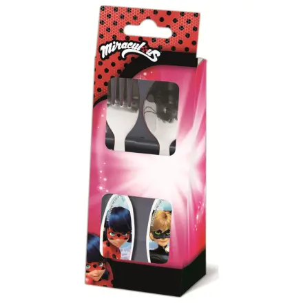 Miraculous Ladybug and Cat Noir Adventures Heroes Set Tacamuri Metalice - 2 piese poza produsului