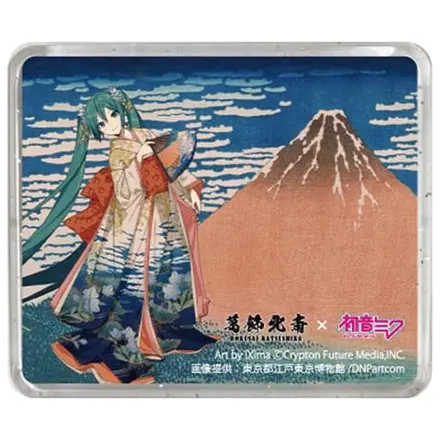 Katsushika Hokusai x Hatsune Miku 3D Magnet Treizeci și șase de Vederi ale Muntelui Fuji Vânt Fin, Dimineață Senină poza produsului