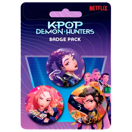 Pachet KPop Demon Hunters insigna 3 bucati poza produsului