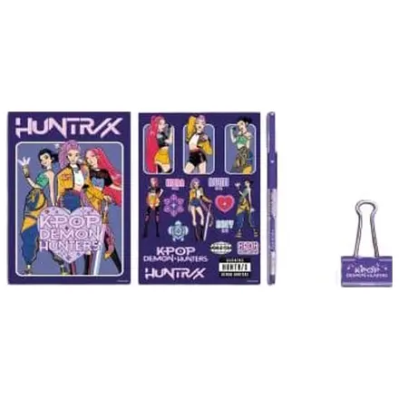 KPop Demon Hunters Transparent Pencil Case Set Hunter/X poza produsului