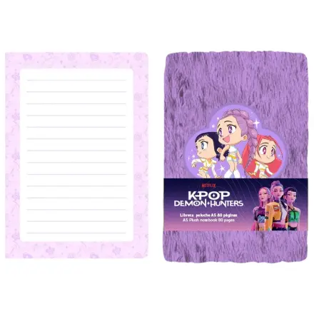 Kpop Demon Hunters Chibi A5 caiet plușat poza produsului
