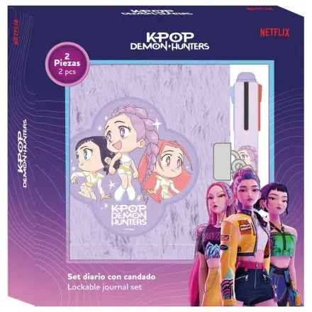 Kpop Demon Hunters Chibi set de agendă + pix cu 4 culori poza produsului