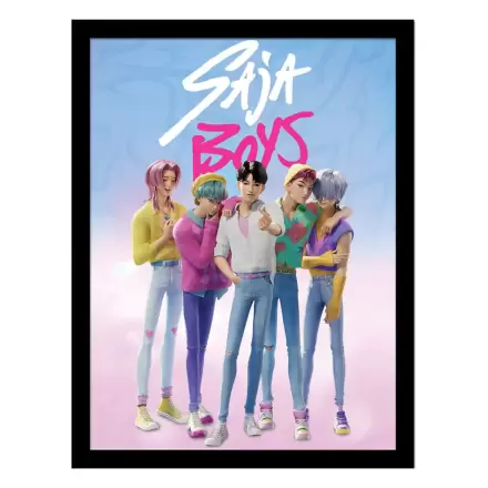 KPop Demon Hunters Collector Print Poster incadrat Saja Boys poza produsului