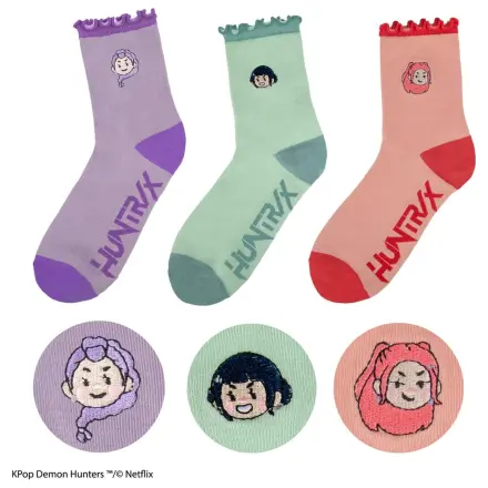 KPop Demon Hunters Set de șosete de 3 bucăți HUNTR/X poza produsului