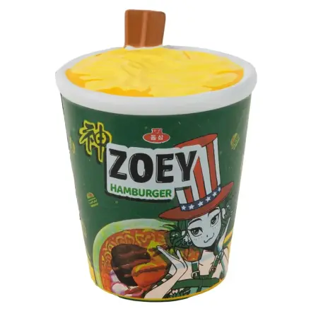 KPop Demon Hunters Squishy Anti Stres Figura Zoey Hamburger Noodles poza produsului