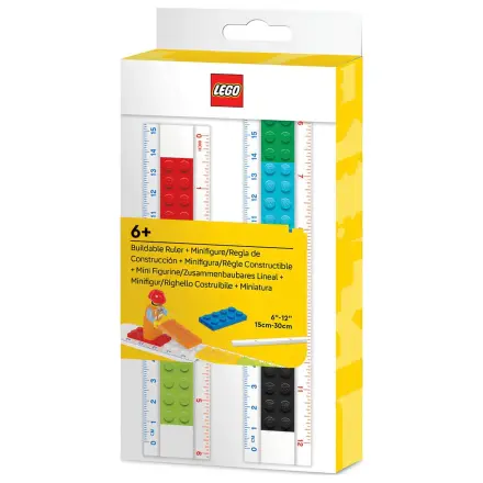Lego Construction worker minifigure rigla poza produsului