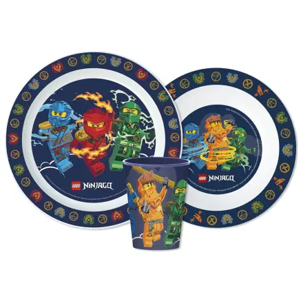 Lego Ninjago Elemental Dinner Set, set micro plastic, cu o cana de 260 ml poza produsului