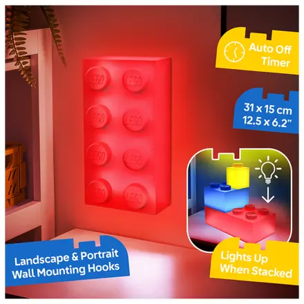 LEGO Red Brick 4x2 Light 31x15cm poza produsului