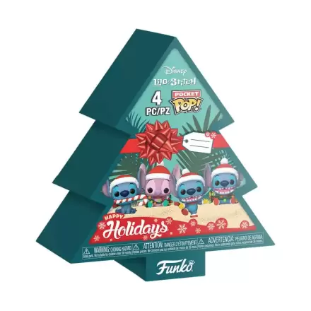 Lilo&Stitch Holiday 2025 Pocket Funko POP! Vinyl Figure Set de 4 figurine 4 cm Tree Holiday Box poza produsului