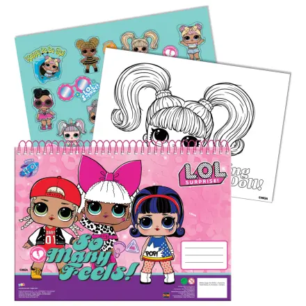 LOL Surprise Many Feels bloc de schite spiralat A/4 40 de foi cu autocolante poza produsului