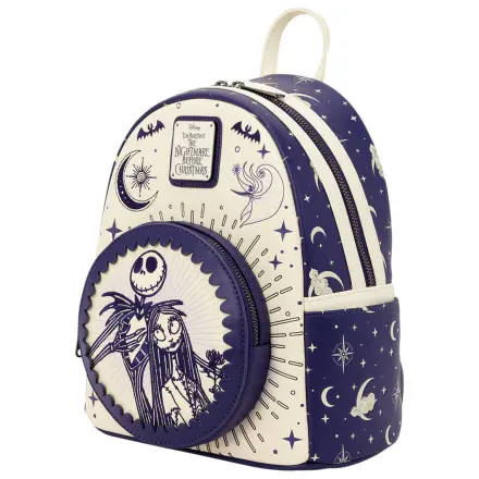 Loungefly Disney Nightmare Before Christmas Jack Skellington & Sally Night Sky rucsac 26cm poza produsului