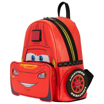 Loungefly Disney Pixar Cars 20th Anniversary Lightning McQueen Metallic Light-Up rucsac 26cm poza produsului