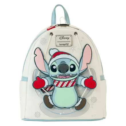 Loungefly Disney Stitch Holiday Snow Angel rucsac cu sclipici 26cm poza produsului