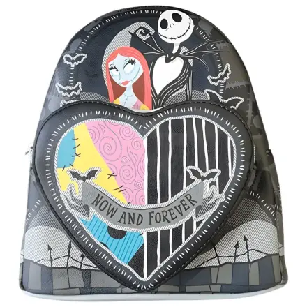 Loungefly The Nightmare Before Christmas Jack & Sally Split Heart rucsac 26cm poza produsului